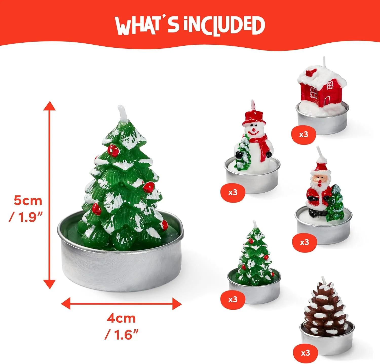 Festive Christmas Tealight Candles