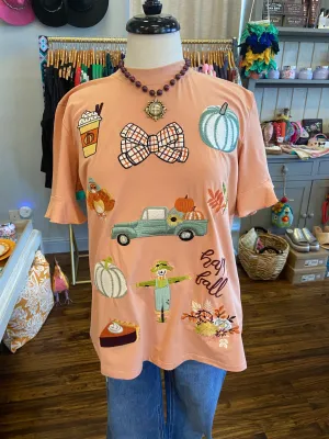 Festive Fall Embroidered Tee