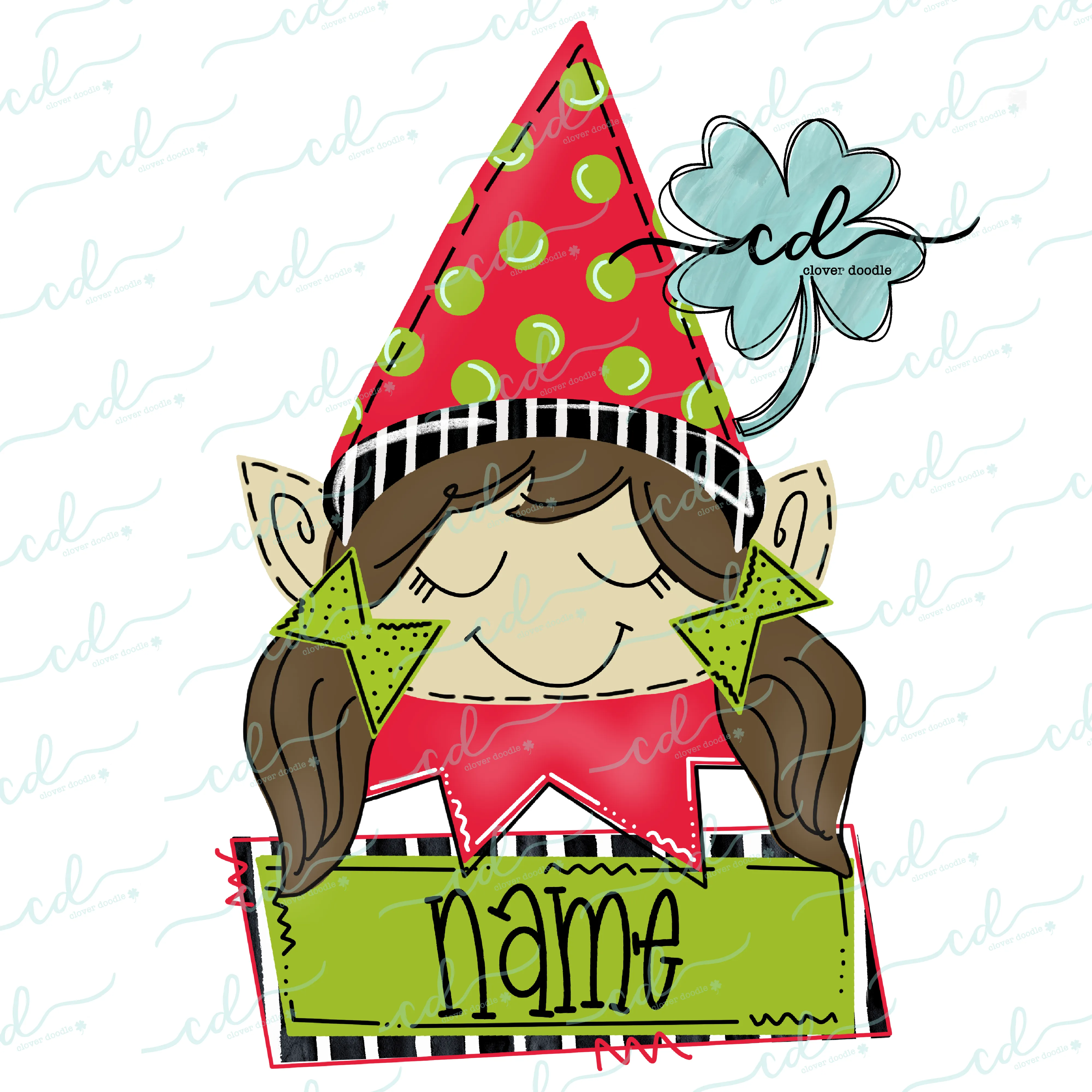 {Festive Girl Elf} SUBLIMATION Tee