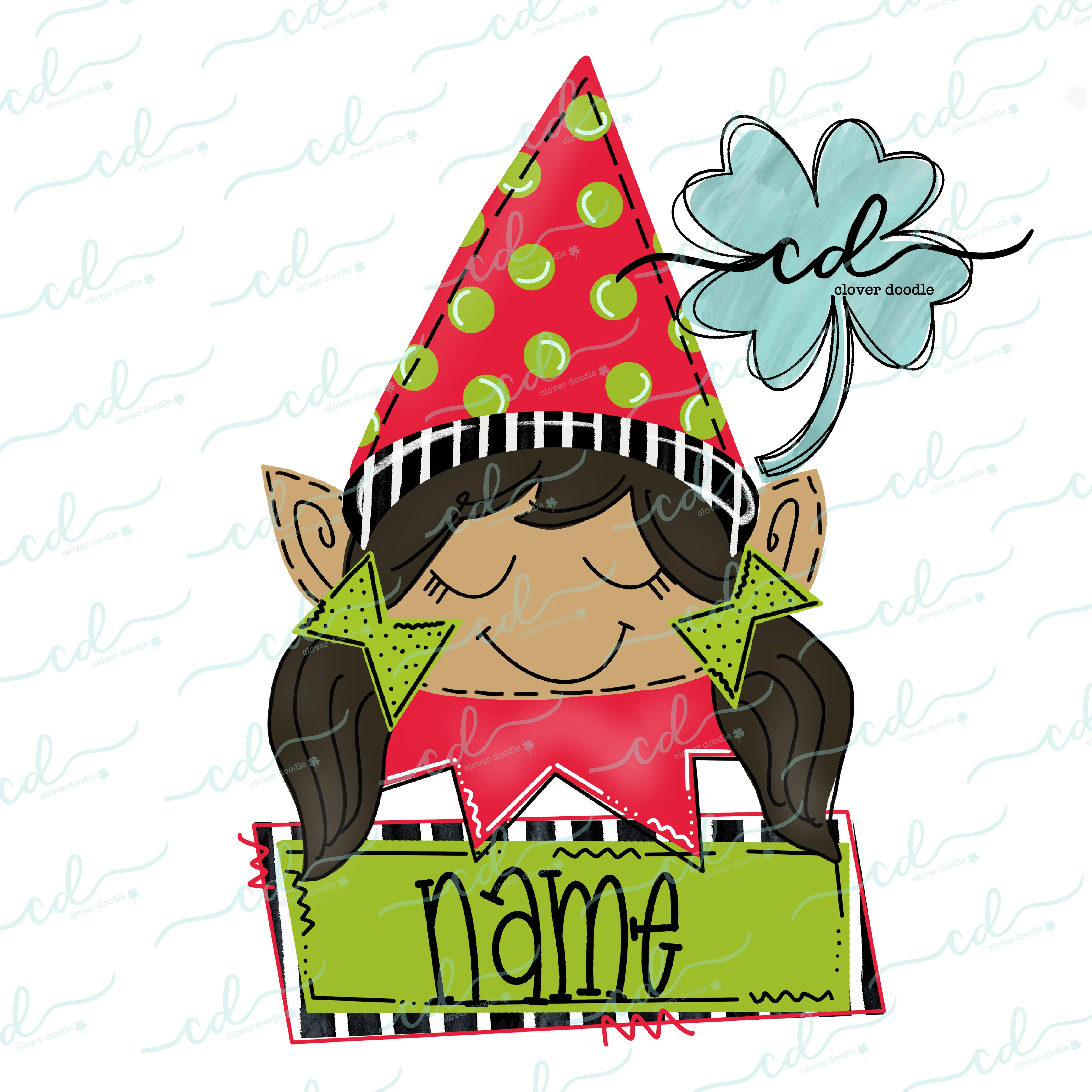 {Festive Girl Elf} SUBLIMATION Tee