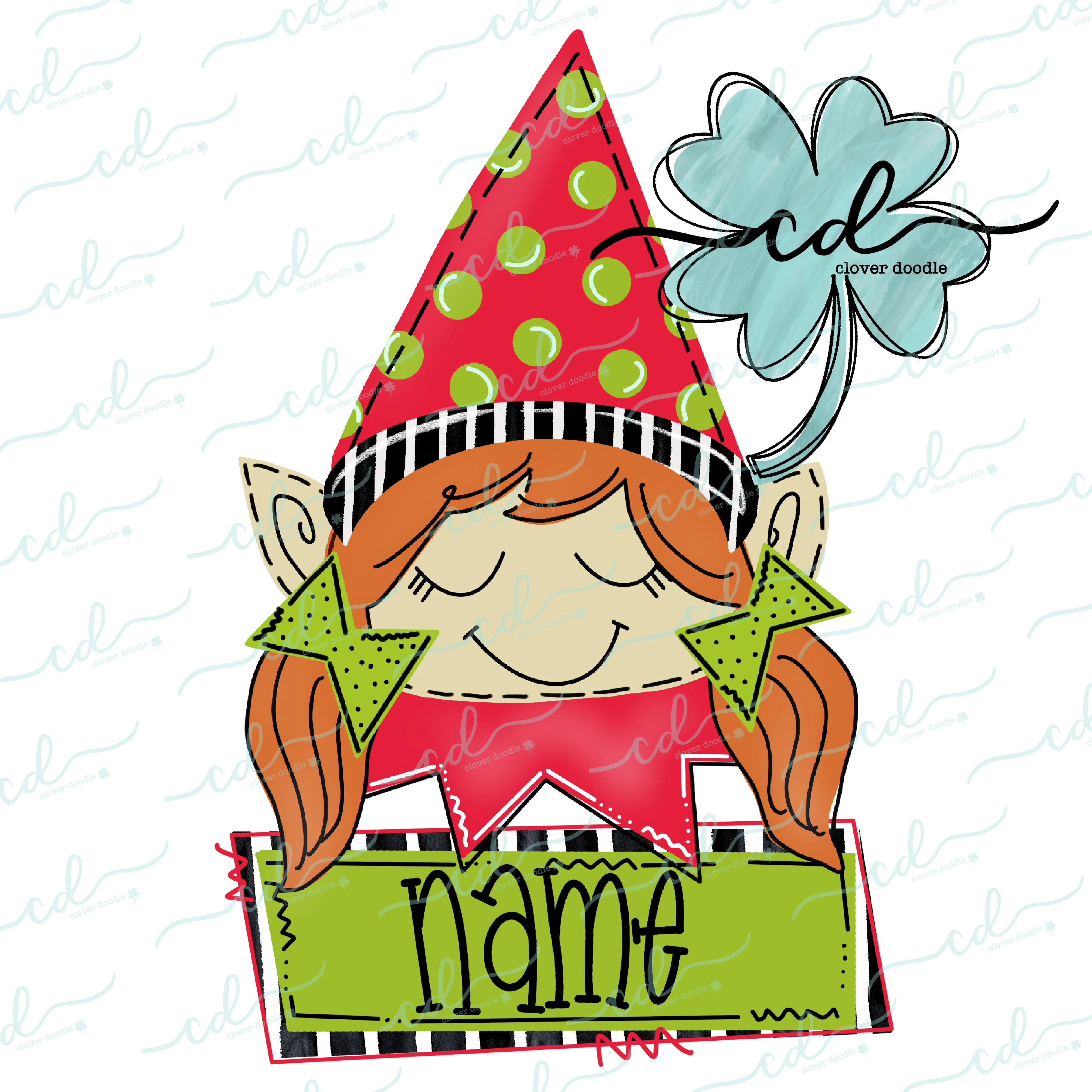 {Festive Girl Elf} SUBLIMATION Tee