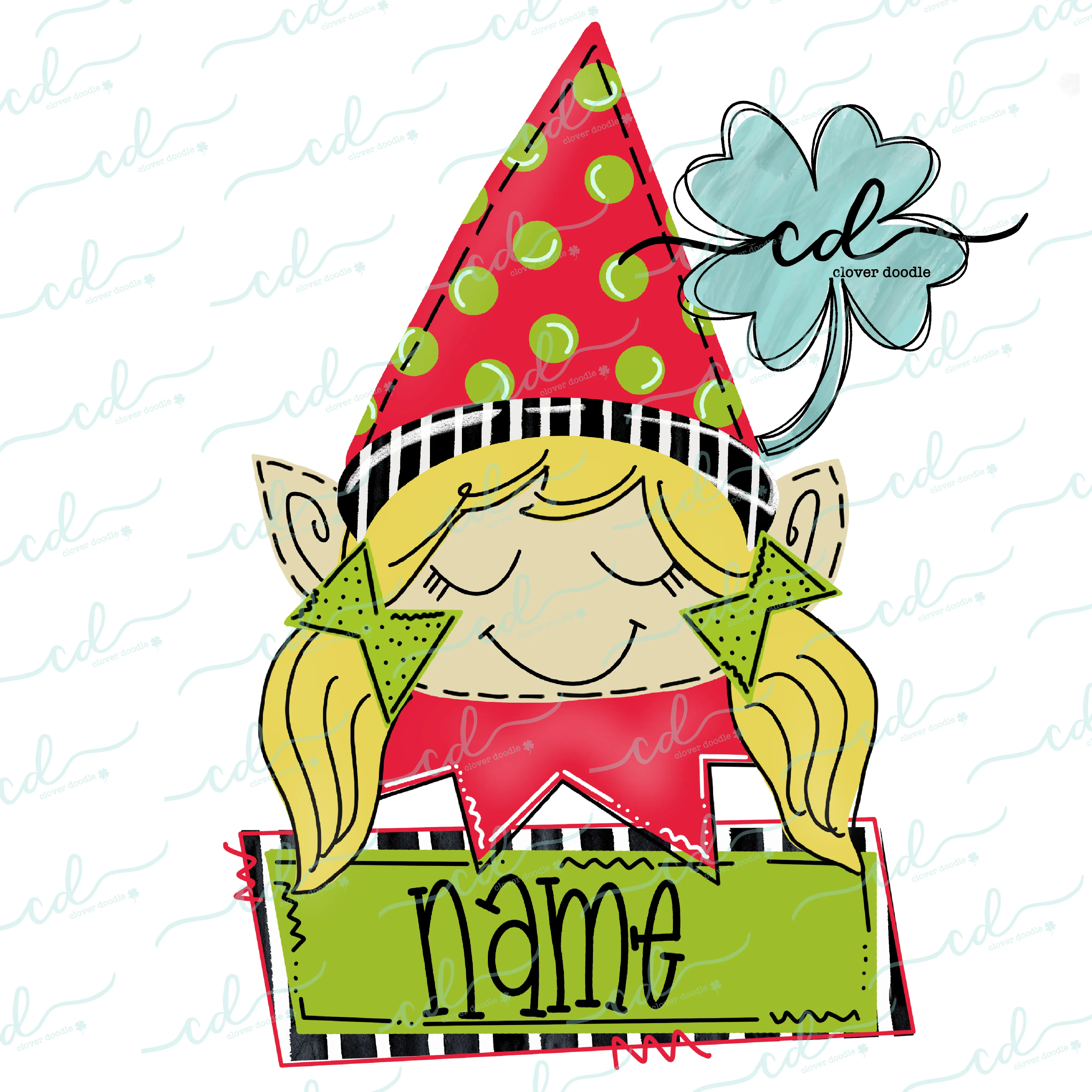 {Festive Girl Elf} SUBLIMATION Tee