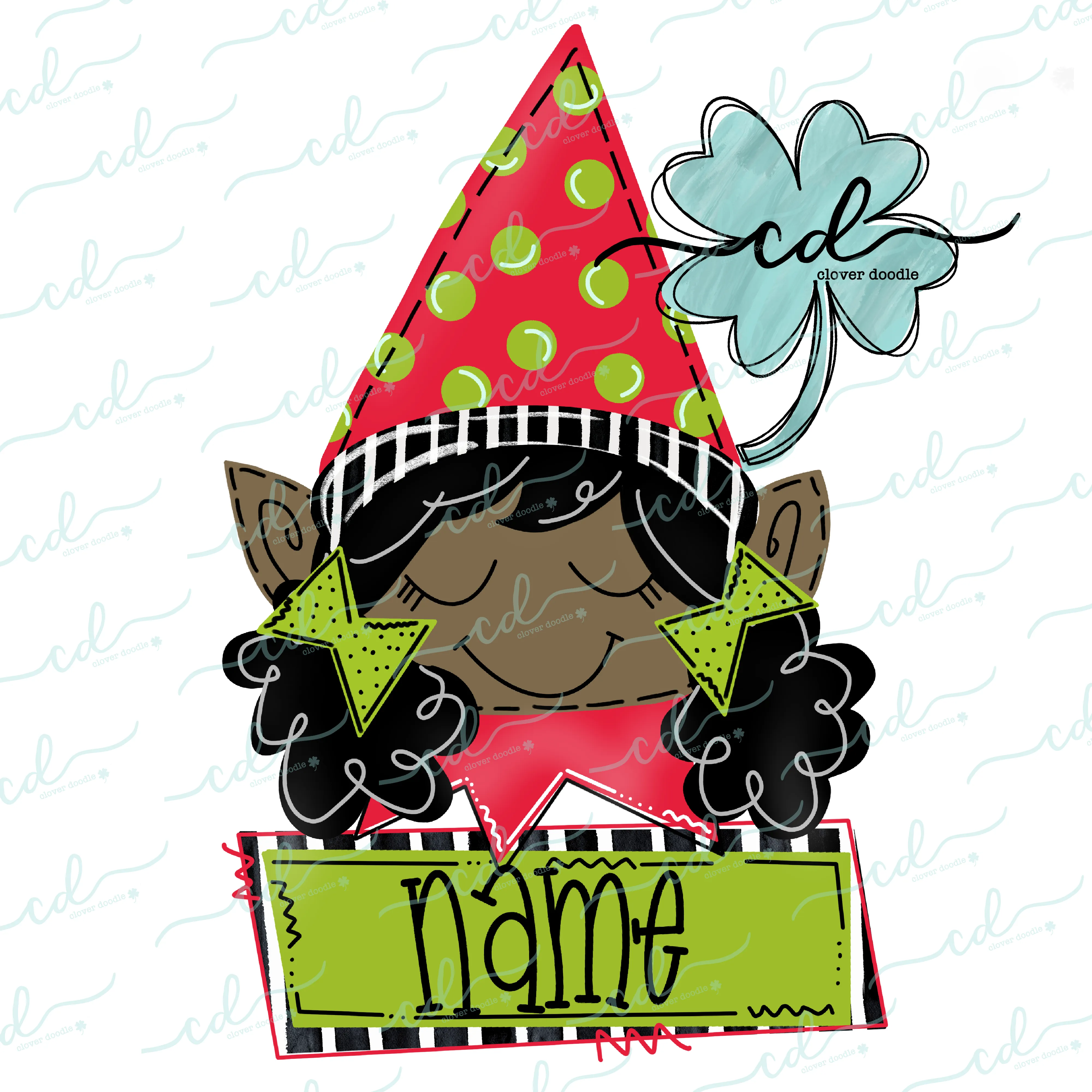 {Festive Girl Elf} SUBLIMATION Tee