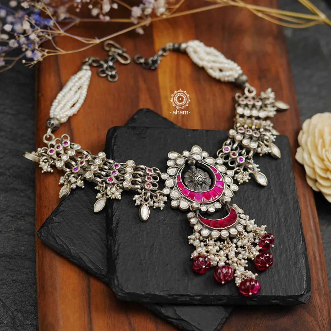 Festive Kundan Silver Neckpiece