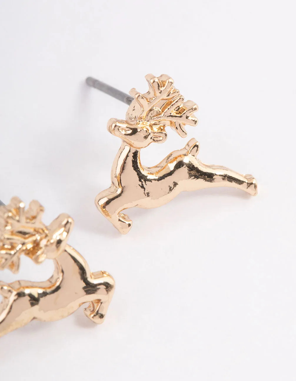 Festive Prancing Reindeer Stud Earring Pack