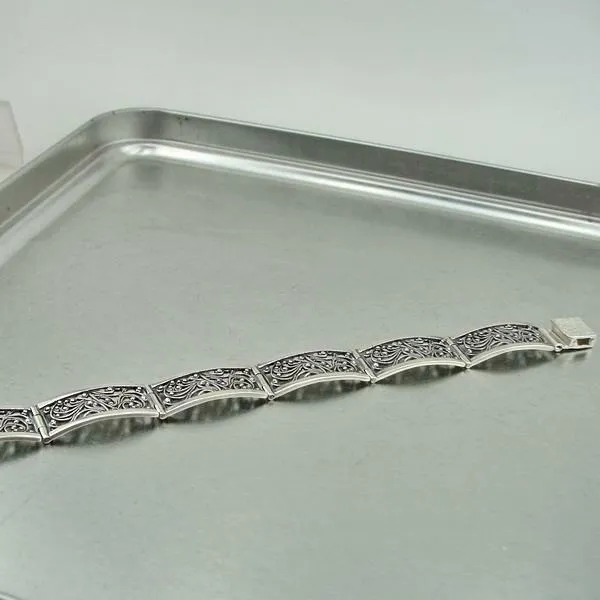 Filigree Bracelet 925 Sterling Silver  Gorgeous Handmade Hadar Designers (S