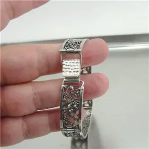 Filigree Bracelet 925 Sterling Silver  Gorgeous Handmade Hadar Designers (S