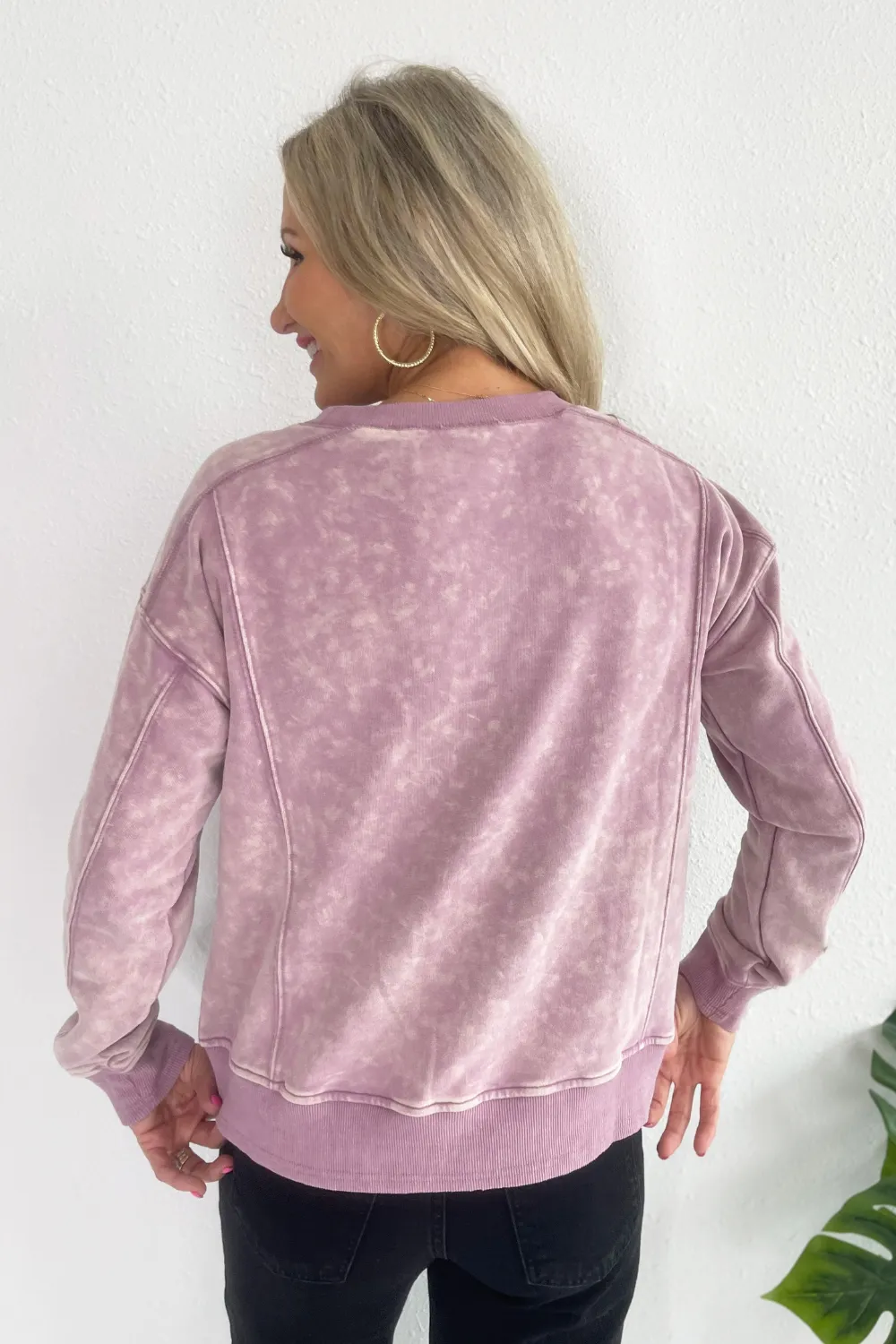 Fleece Terry Washed Sweatshirt