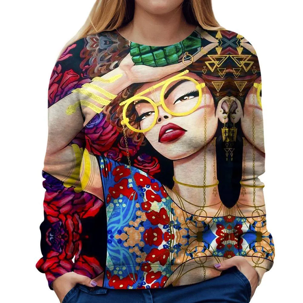 Flower Bomb Womens Sweatshirt