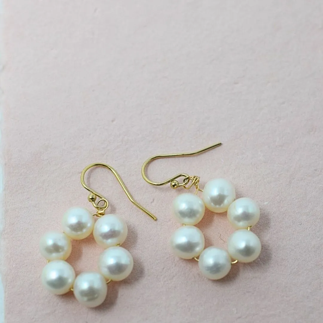 Flowers Blooming: playful pearl earrings