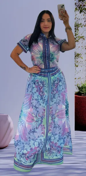Flowers Colorful Skirt Set