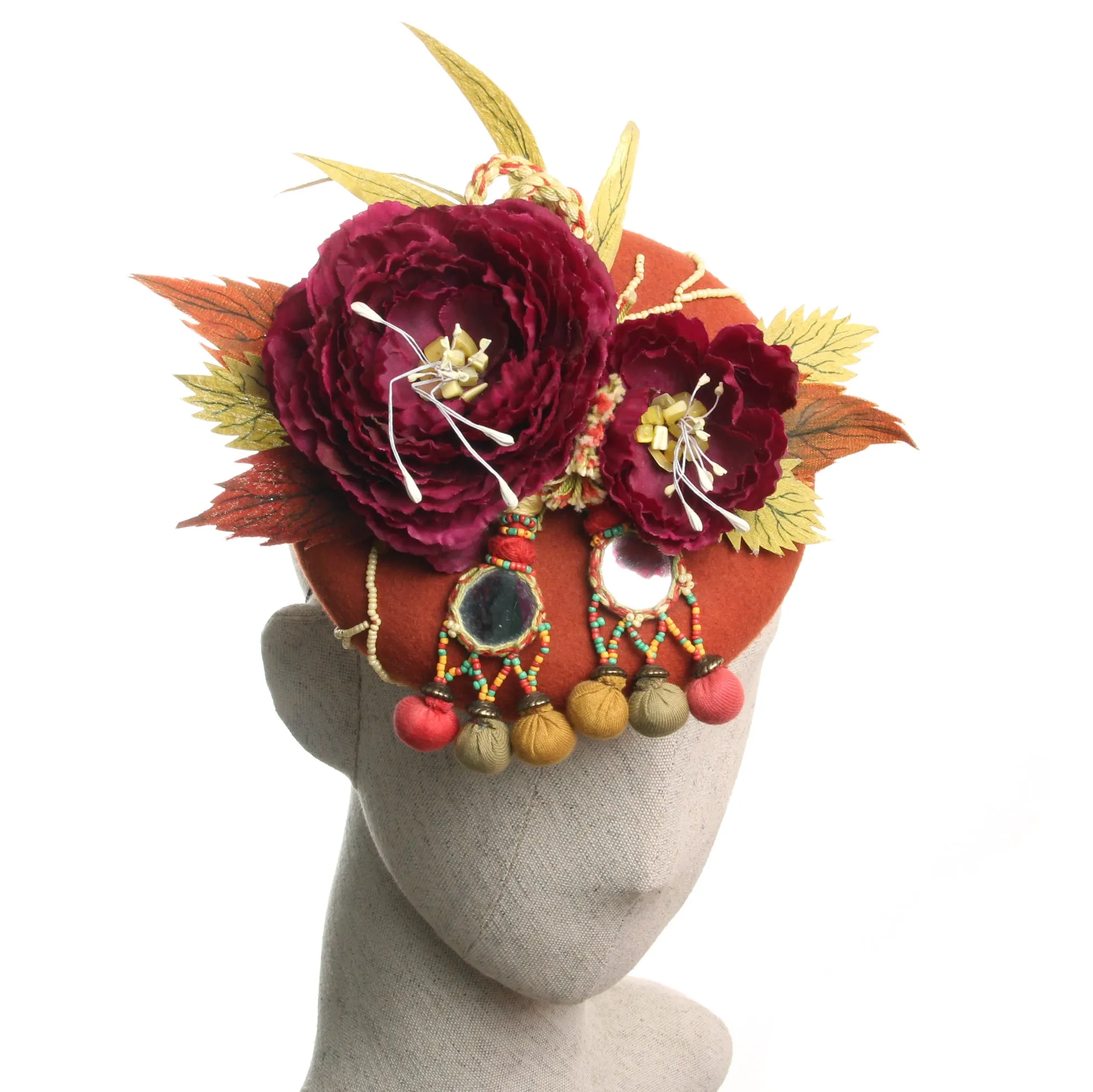Folk Autumn Floral fascinator