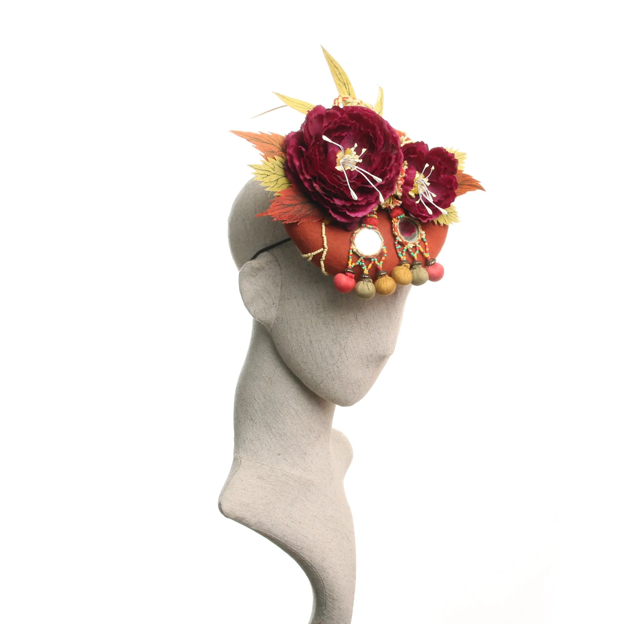 Folk Autumn Floral fascinator