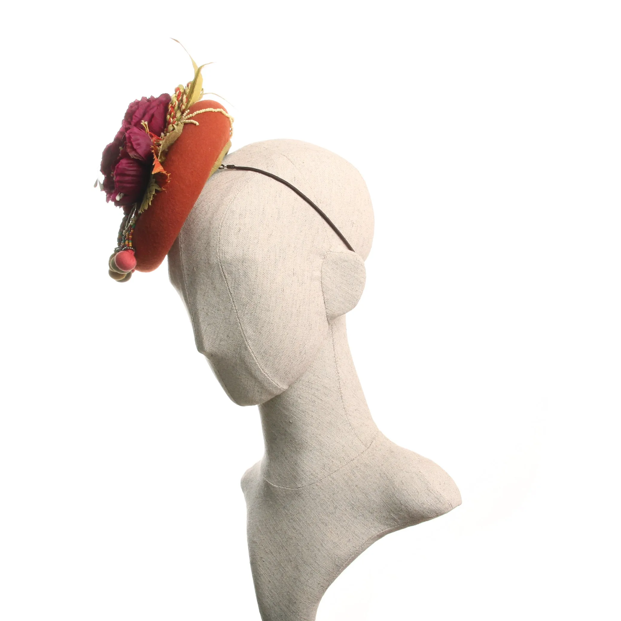 Folk Autumn Floral fascinator