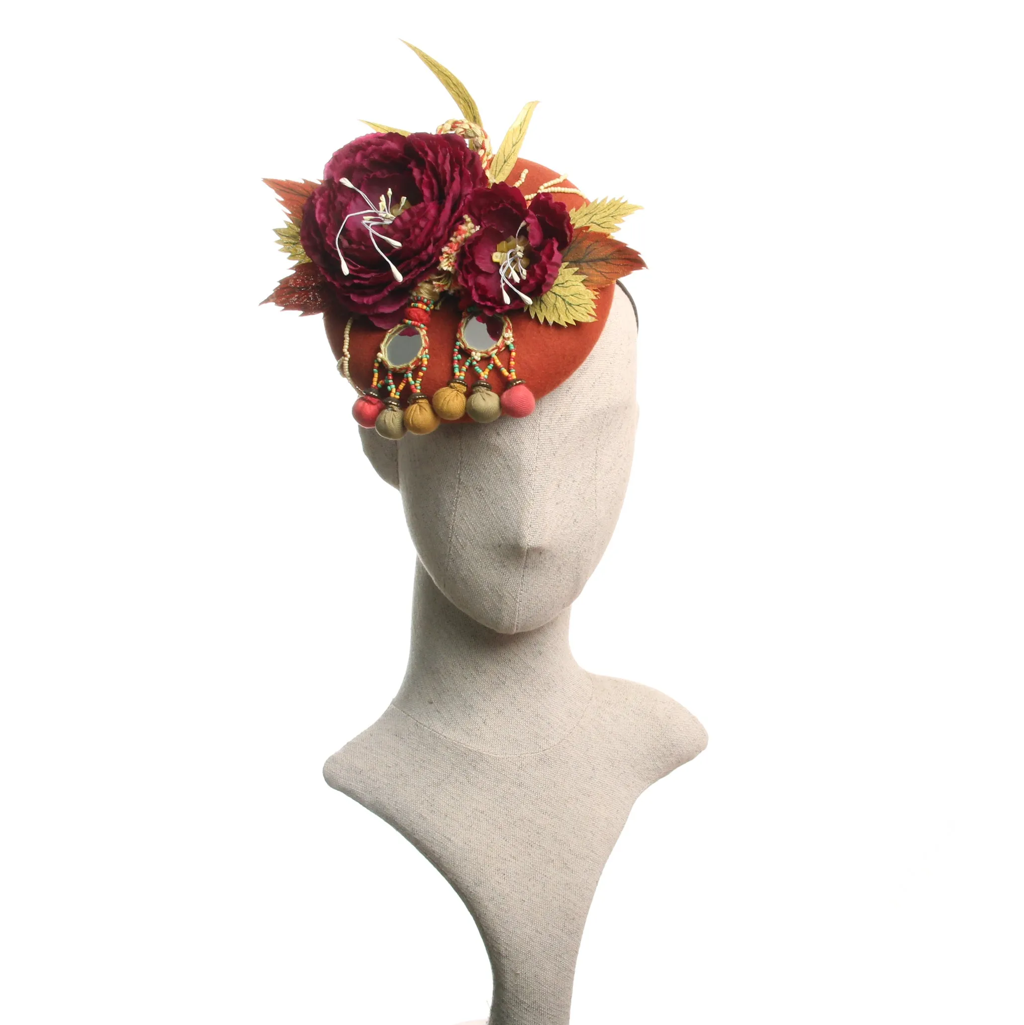 Folk Autumn Floral fascinator