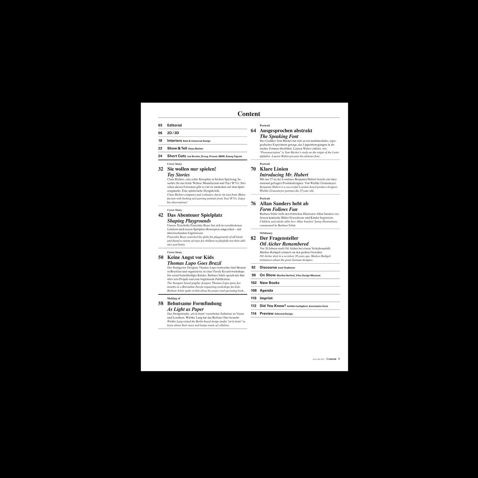 form 240 – Von Kindern lernen / Playful Design
