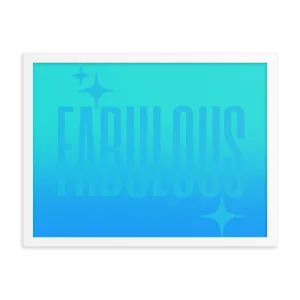 Framed Fabulous Ghost Text Poster