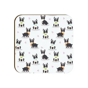 French Bulldog Buddies Square Coaster