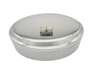 French Iconic Eiffel Tower Pendant Oval Trinket Jewelry Box