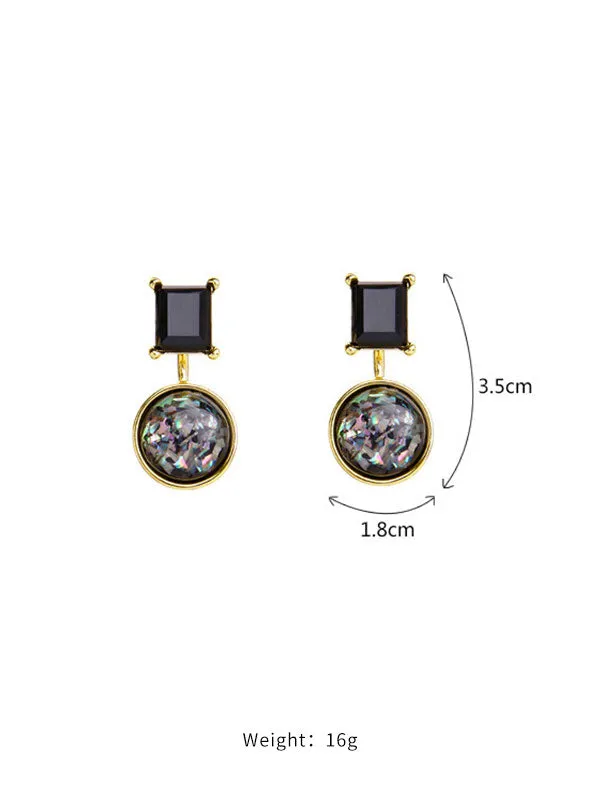 Geometry Dazzling Colorful Earrings