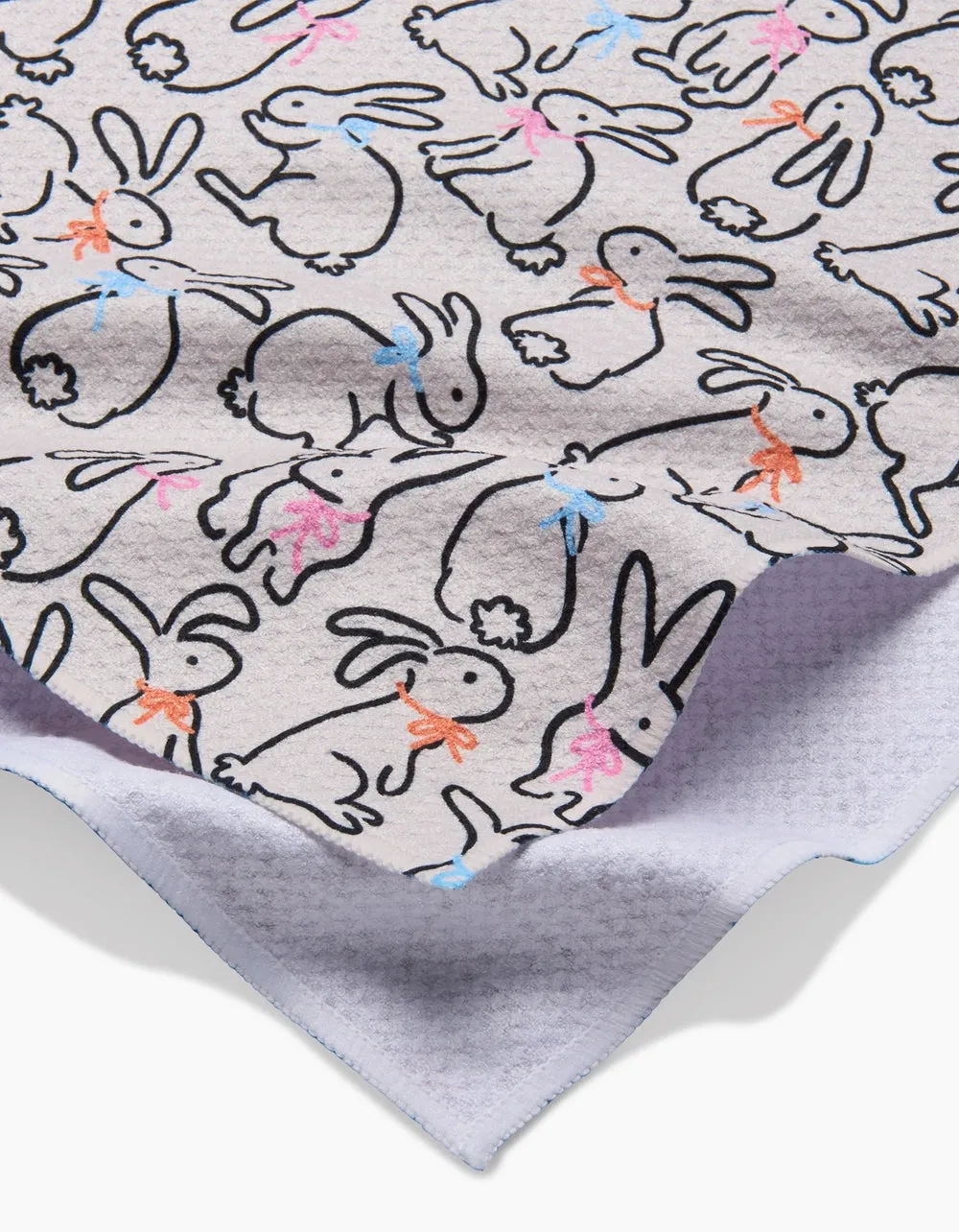 Geometry: Playful Bunnies Tea Towel