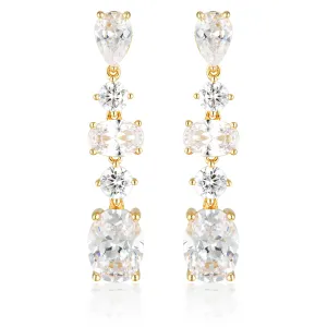 GEORGINI ICONIC BRIDAL CHRISTINA EARRINGS GOLD