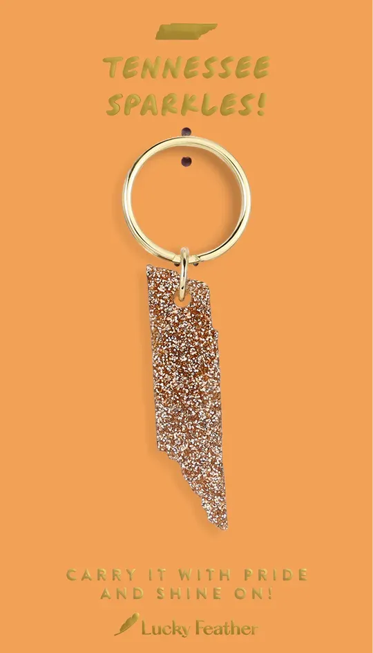 Glitter Keychain - State - Tennessee