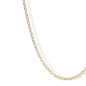 Gold Large "Airy" Cable Chain In 16"