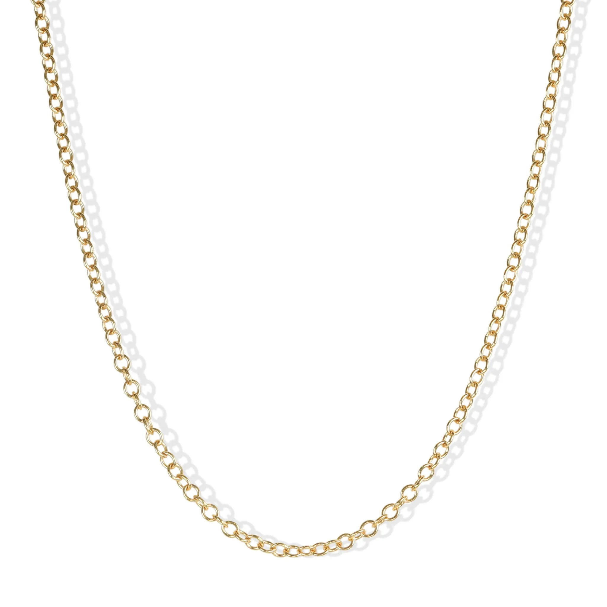 Gold Large "Airy" Cable Chain In 16"