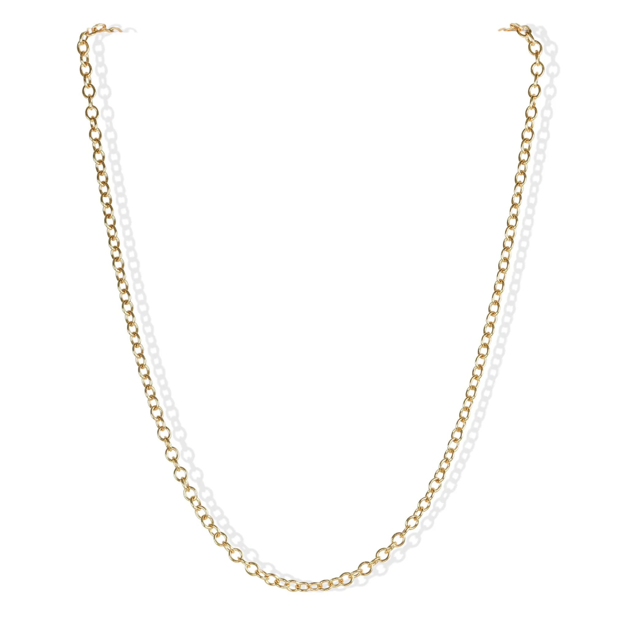 Gold Large "Airy" Cable Chain In 16"