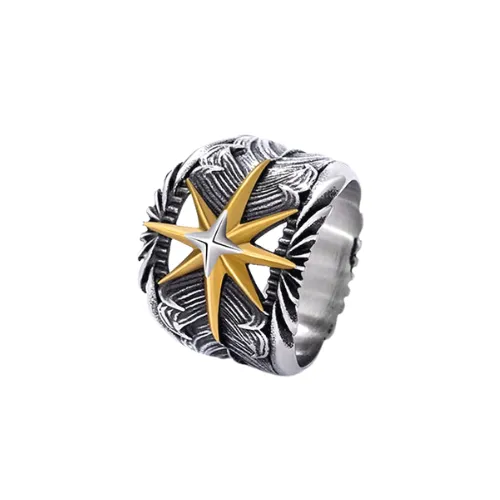 Gold Star Feather Ring