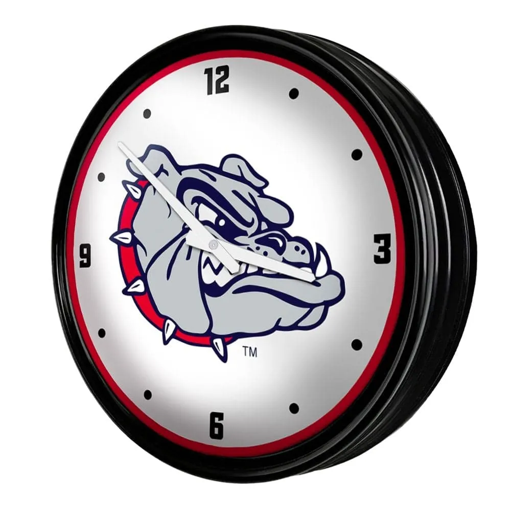 Gonzaga Bulldogs: Retro Lighted Wall Clock