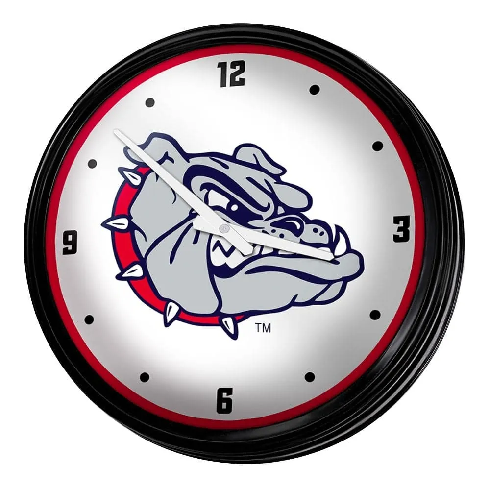Gonzaga Bulldogs: Retro Lighted Wall Clock