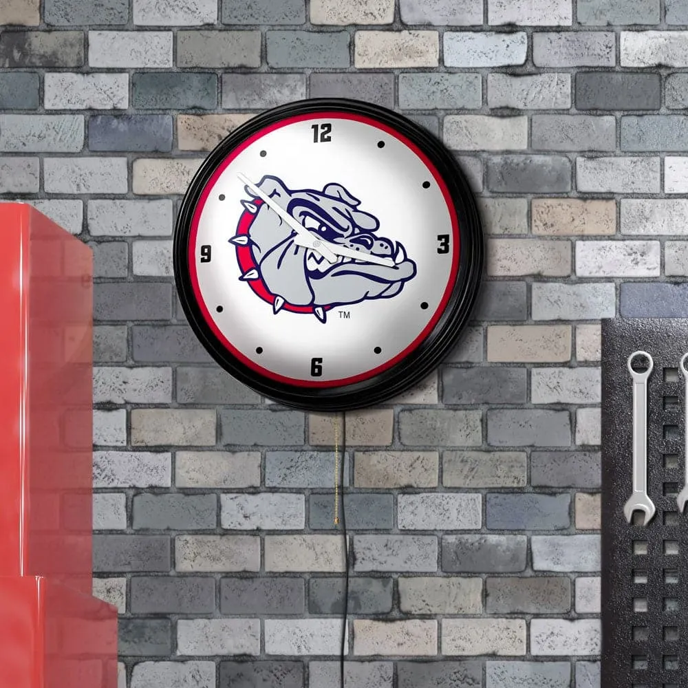 Gonzaga Bulldogs: Retro Lighted Wall Clock