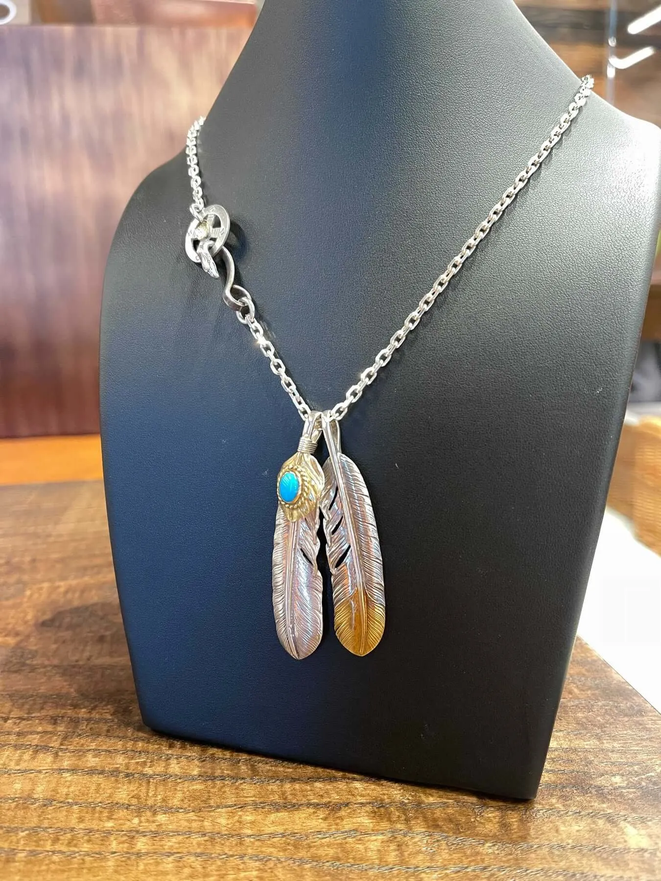 Goros Double Feather (Gold Tip Feather & Turquoise Feather) Setup