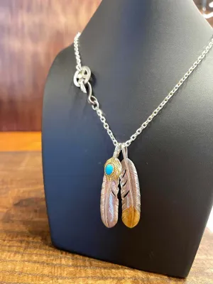 Goros Double Feather (Gold Tip Feather & Turquoise Feather) Setup