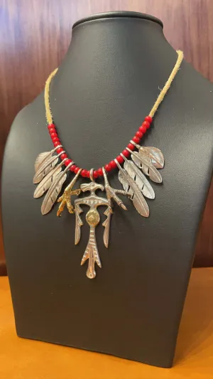Goros Road Runner With Red Beads Leather Cord Setup