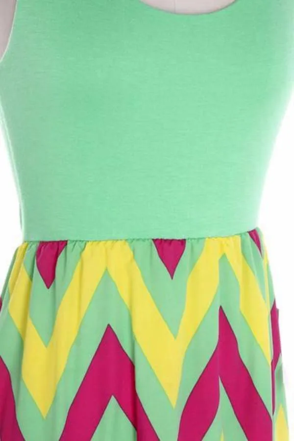 Green Playful Maxi dress
