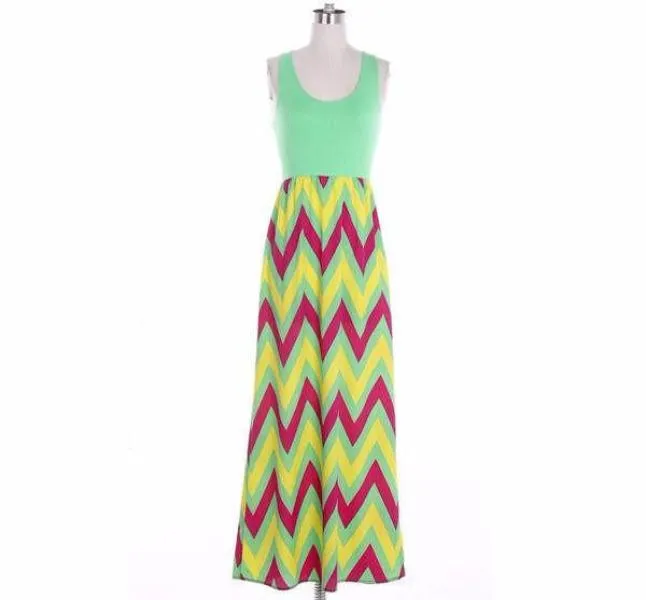 Green Playful Maxi dress
