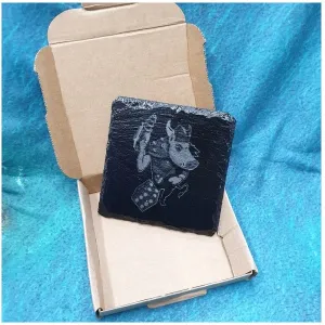Grim Dice Slate Coasters