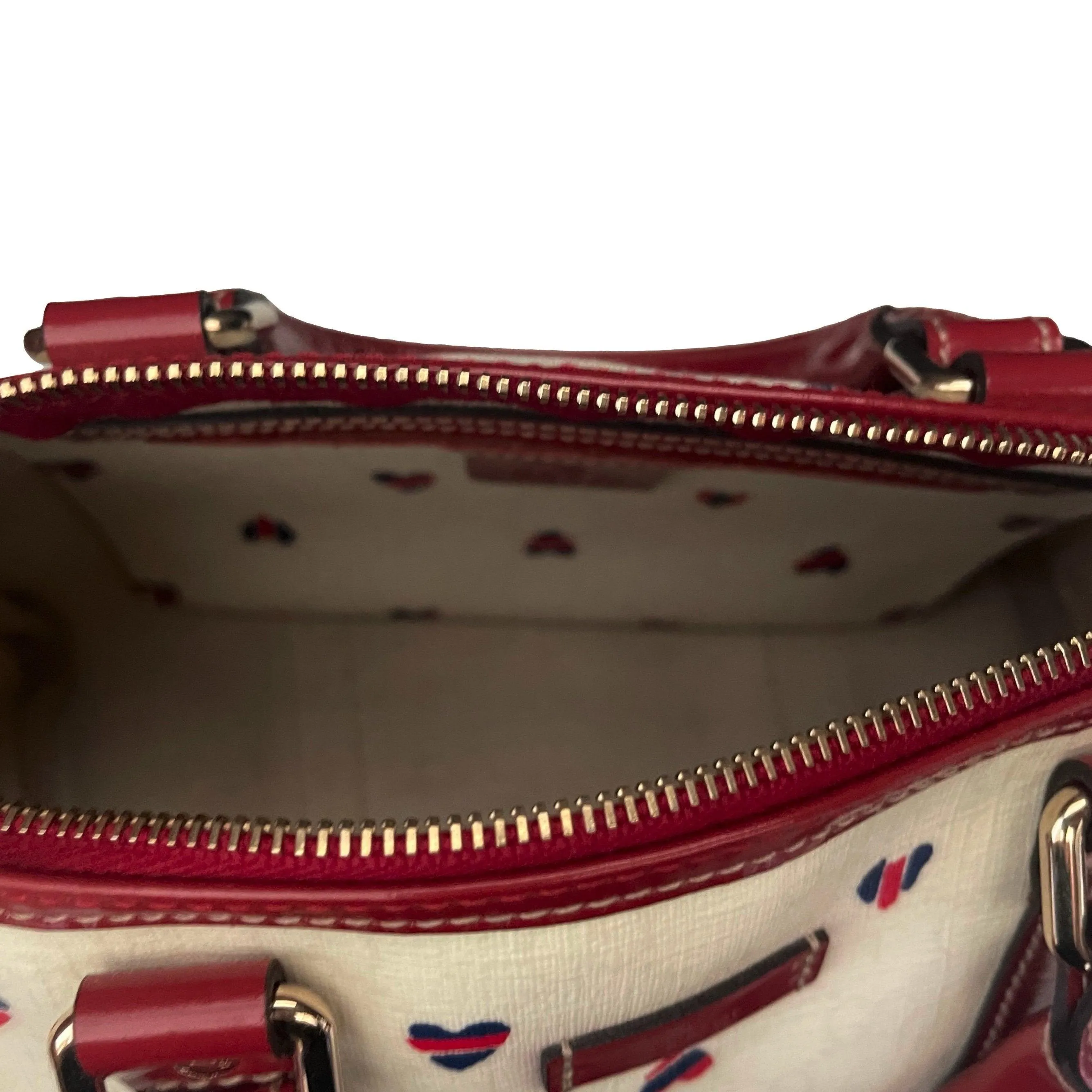 Gucci Cream Monogram Heart Boston Bag