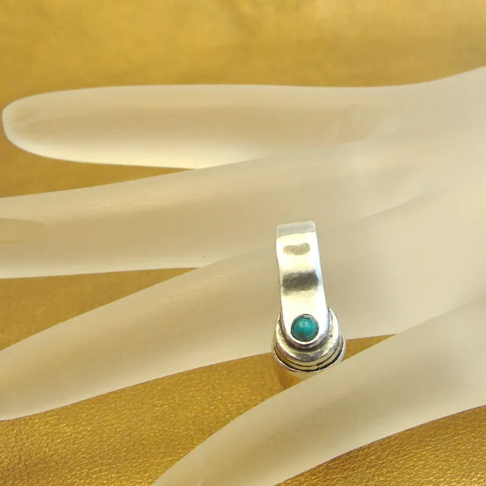 Hadar Designers Turquoise Ring 925 Sterling Silver 6.5,7,7.5 Handmade (H) Last