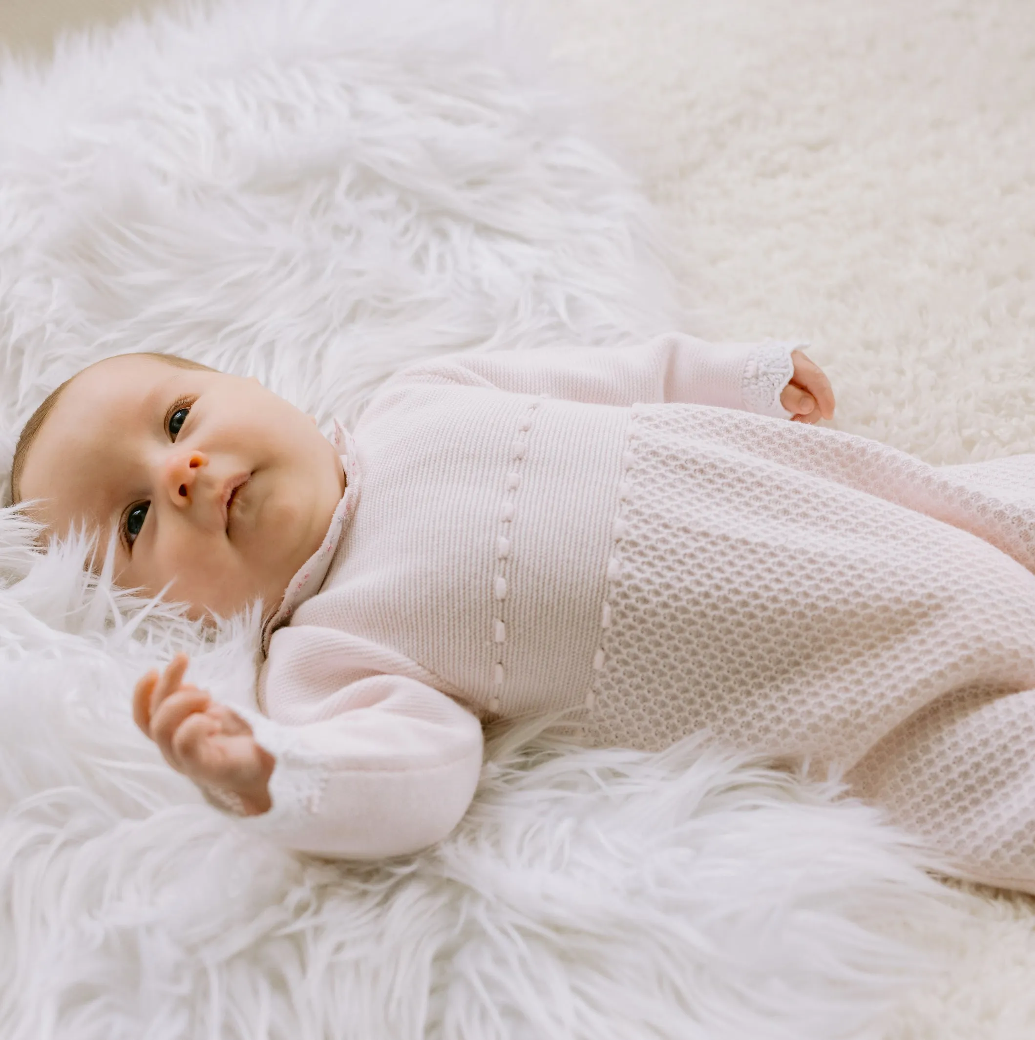 Hallie Pink Knit All in One and Hat