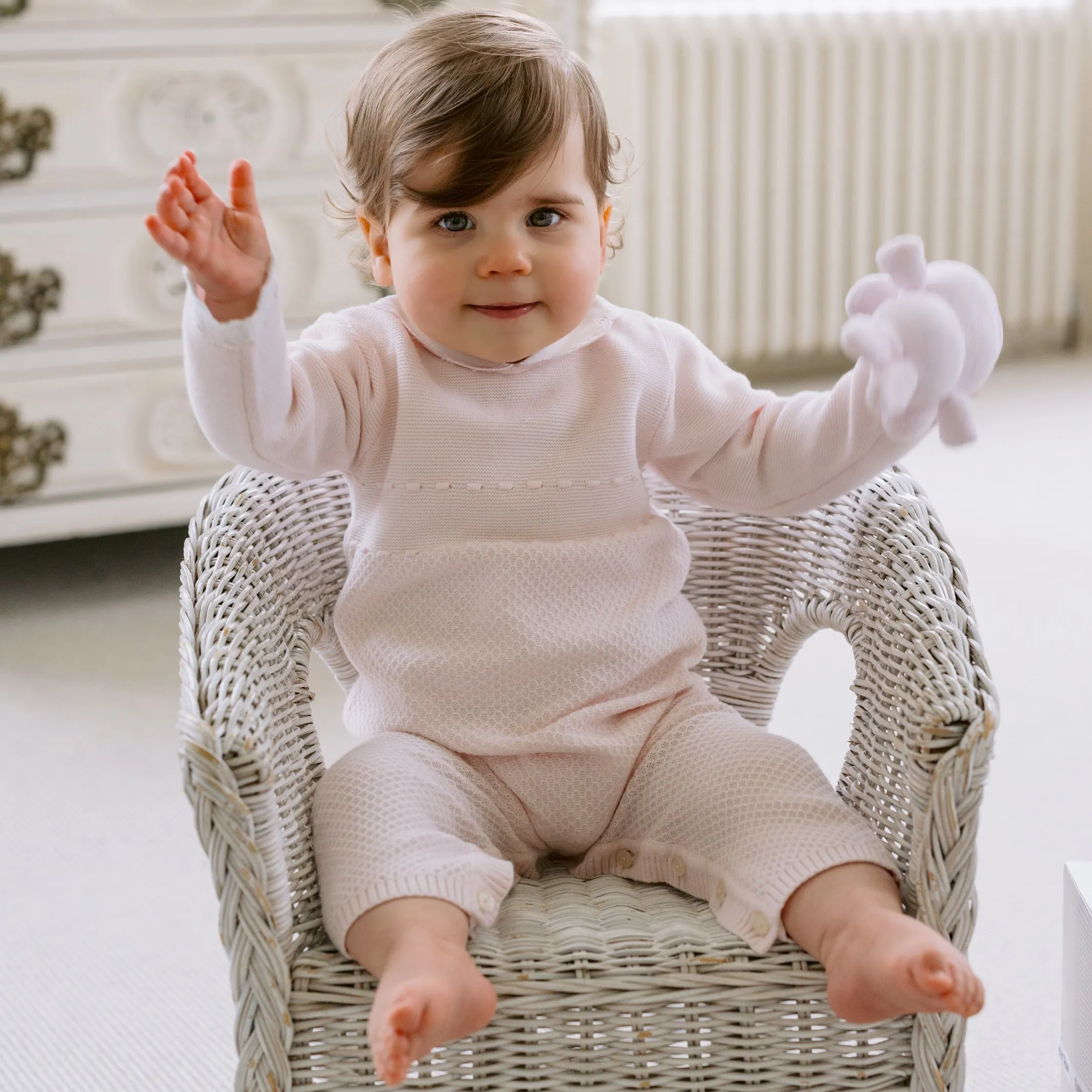 Hallie Pink Knit All in One and Hat