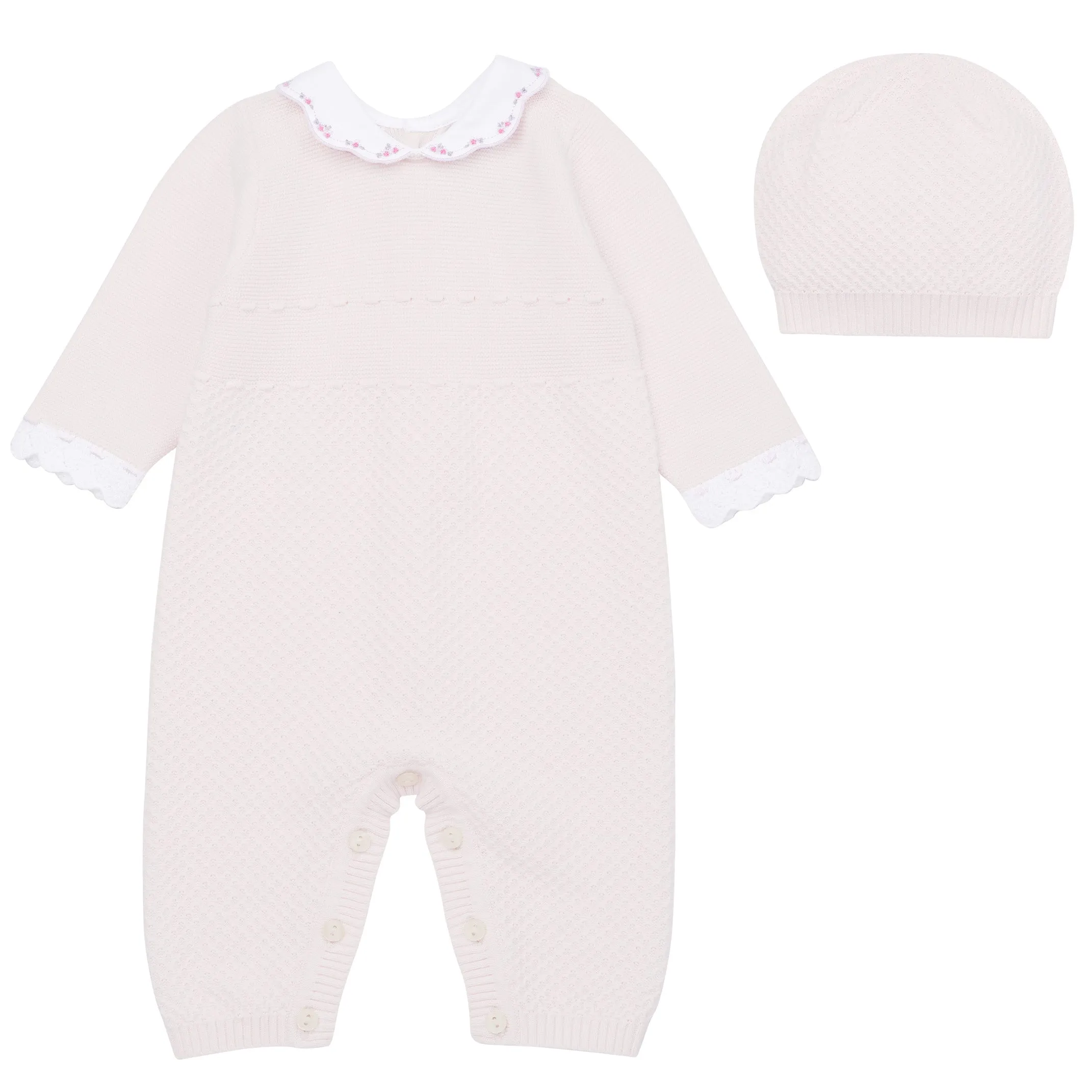 Hallie Pink Knit All in One and Hat