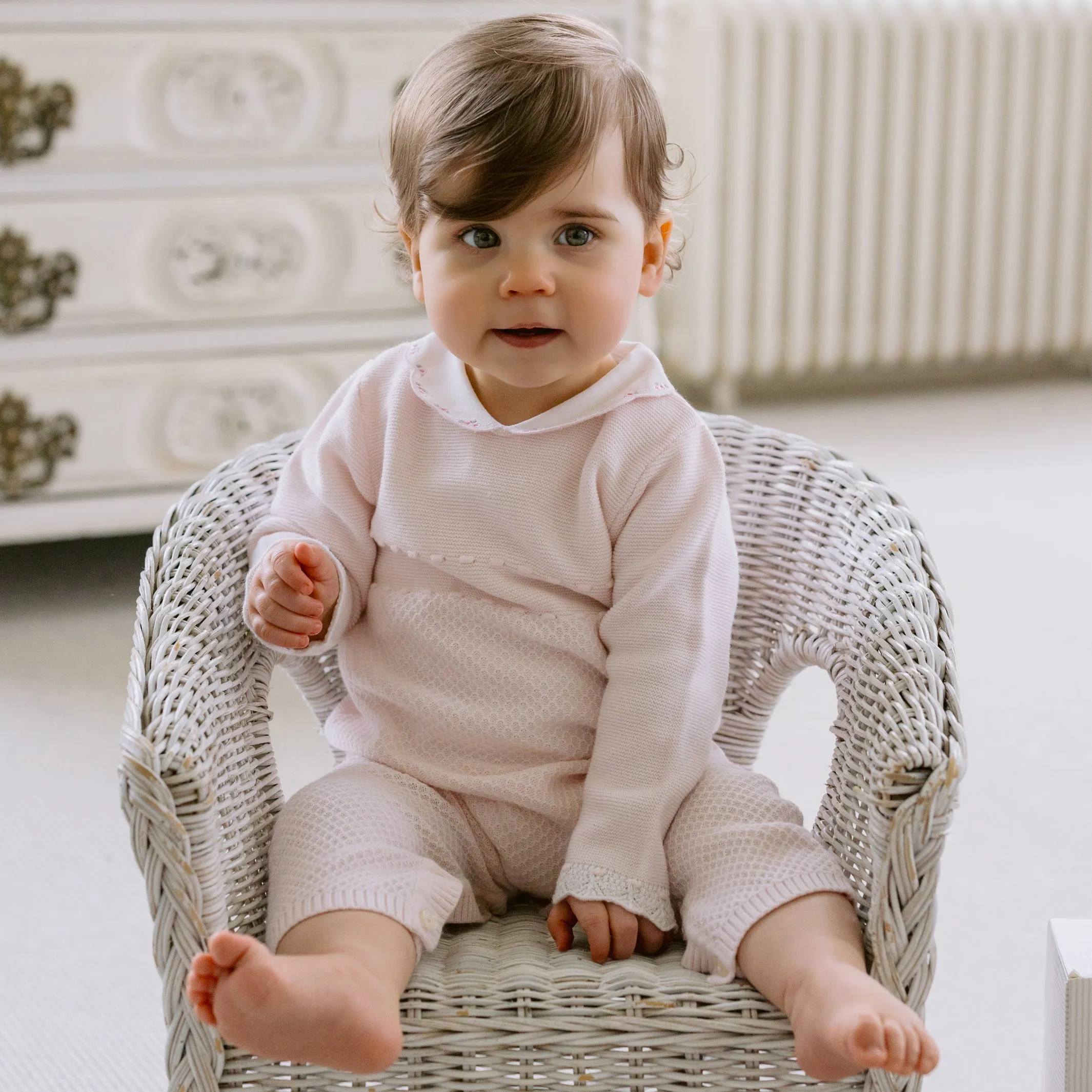 Hallie Pink Knit All in One and Hat