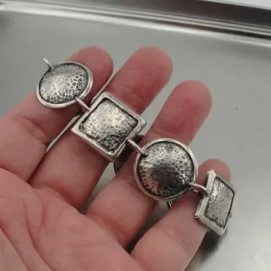 Hammered Bracelet 925 Sterling Silver Handmade Artistic Hadar Designers (H) LAST