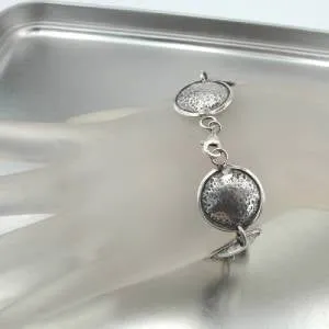 Hammered Bracelet 925 Sterling Silver Handmade Artistic Hadar Designers (H) LAST