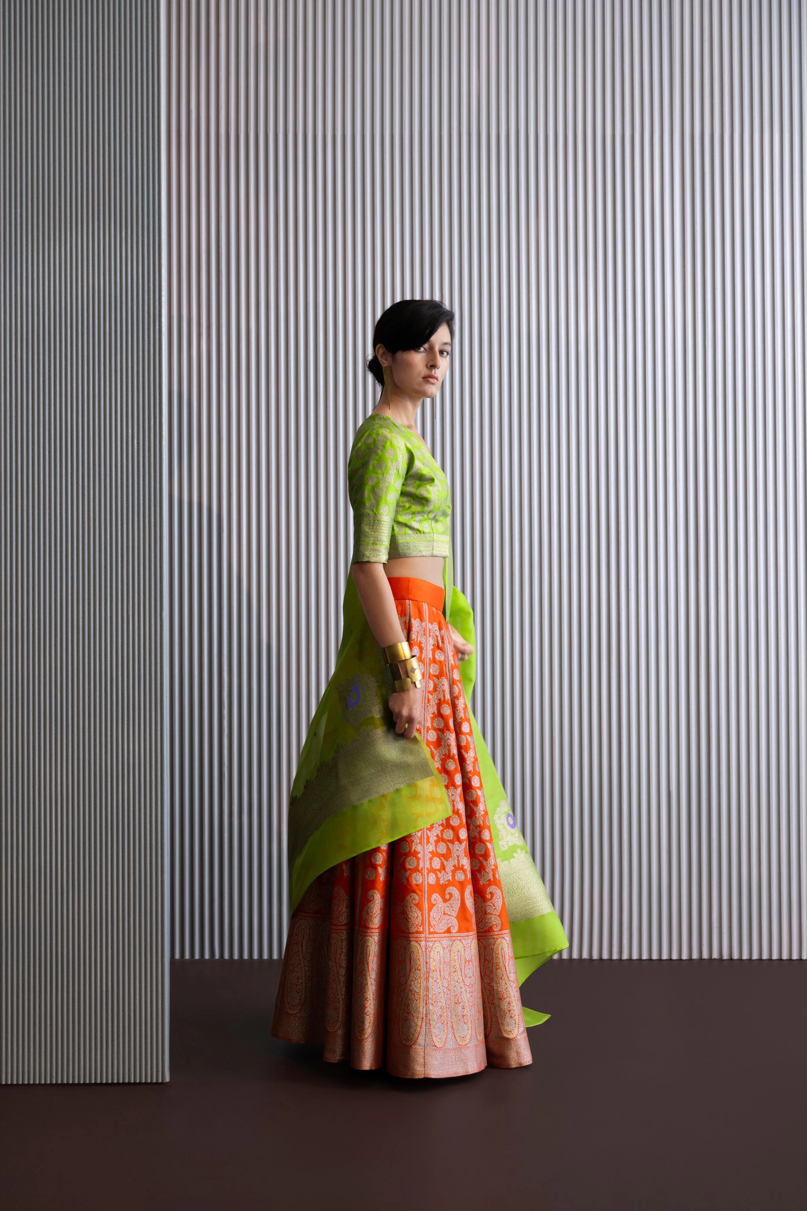 Handwoven Silk Engineered Organza Dupatta
