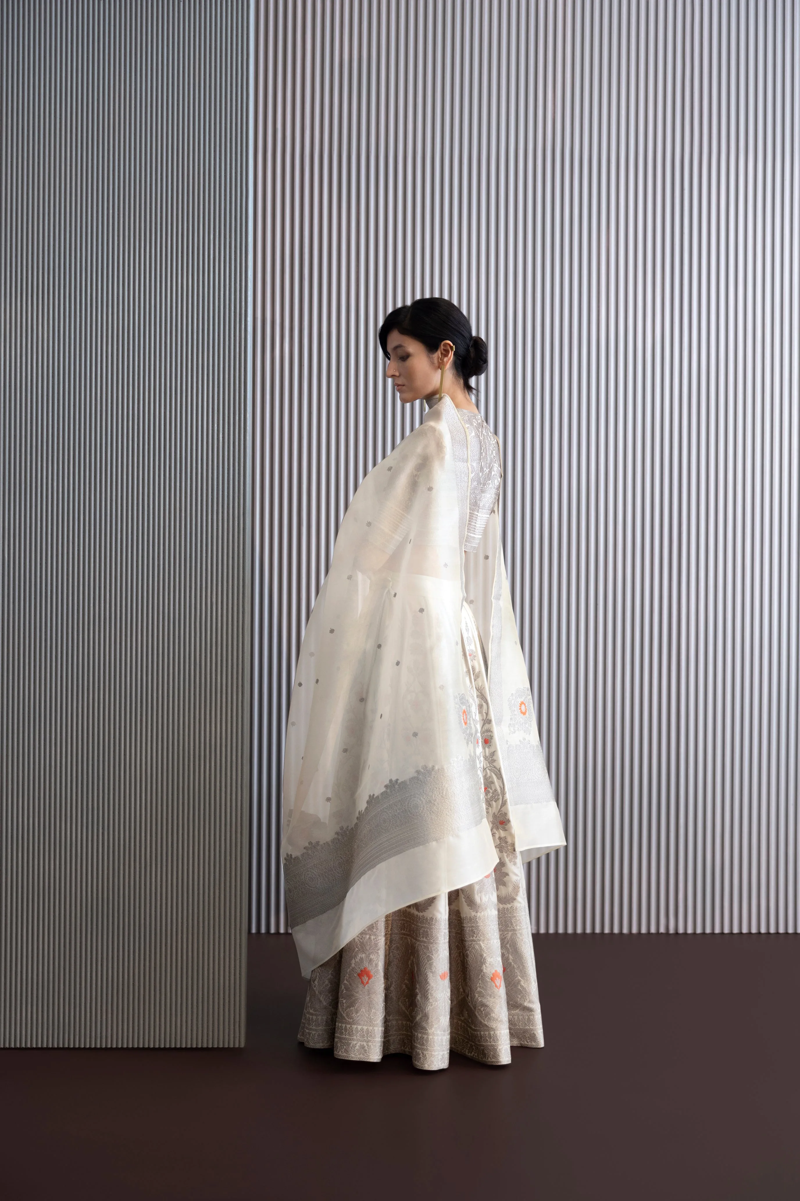 Handwoven Silk Engineered Organza Dupatta